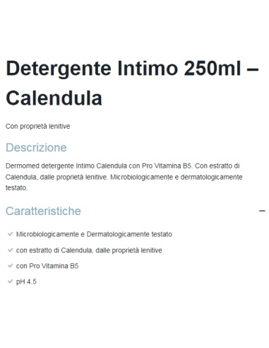 dermomed detergente intimo 250ml - calendula - con proprieta' lenitive: tuttocasashop.it: igiene e cura della persona