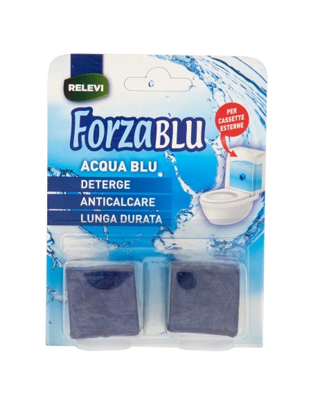 forzablu acqua blu wc - 2 pastiglie - deterge - anticalcare - lunga durata: tuttocasashop.it: pulizia e cura della casa