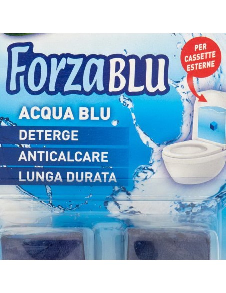 forzablu acqua blu wc - 2 pastiglie - deterge - anticalcare - lunga durata: tuttocasashop.it: pulizia e cura della casa