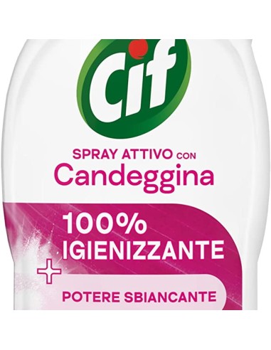 cif spray ricarica - 650ml - attivo con candeggina - 100% igienizzante: tuttocasashop.it: pulizia e cura della casa