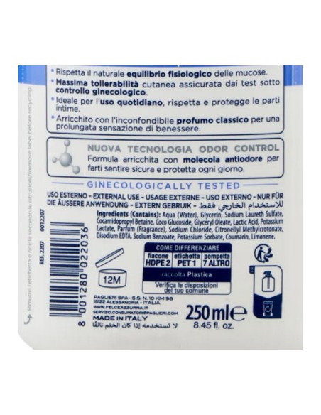 felce azzurra detergente intimo - 250ml - classico ph 4.5 igiene quotidiana: tuttocasashop.it: igiene e cura della persona