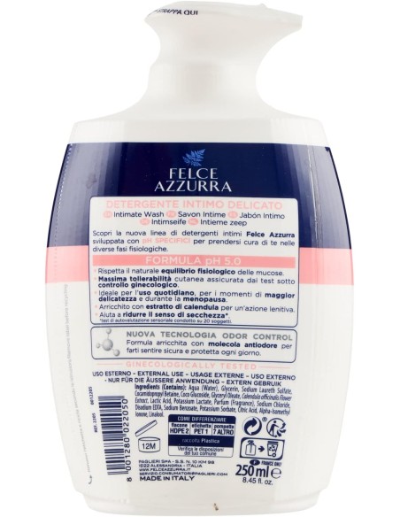 felce azzurra detergente intimo - 250ml - delicato ph 5.0 formula lenitiva: tuttocasashop.it: igiene e cura della persona