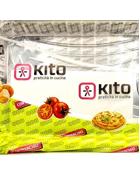 kito 2 vaschette in alluminio con coperchio - 6 porzioni 31x21x5cm: tuttocasashop.it: carta & monouso