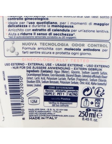 felce azzurra detergente intimo - 250ml - delicato ph 5.0 formula lenitiva: tuttocasashop.it: igiene e cura della persona