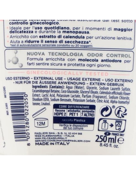 felce azzurra detergente intimo - 250ml - delicato ph 5.0 formula lenitiva: tuttocasashop.it: igiene e cura della persona