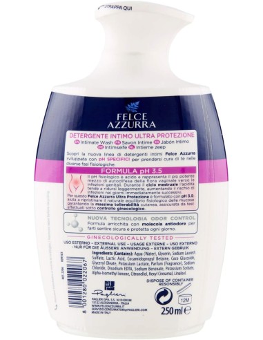 felce azzurra detergente intimo - 250ml - ultra protezione ph 3.5 - ciclo: tuttocasashop.it: igiene e cura della persona