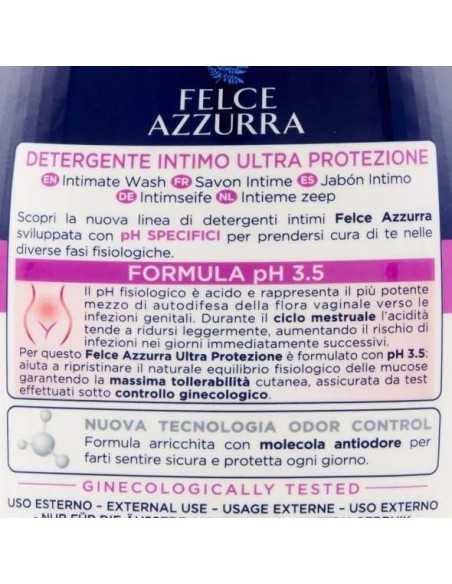 felce azzurra detergente intimo - 250ml - ultra protezione ph 3.5 - ciclo: tuttocasashop.it: igiene e cura della persona