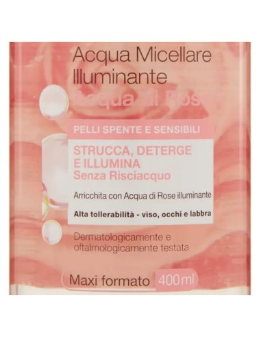 garnier skin active acqua micellare - 400ml - illuminante- acqua di rose: tuttocasashop.it: igiene e cura della persona