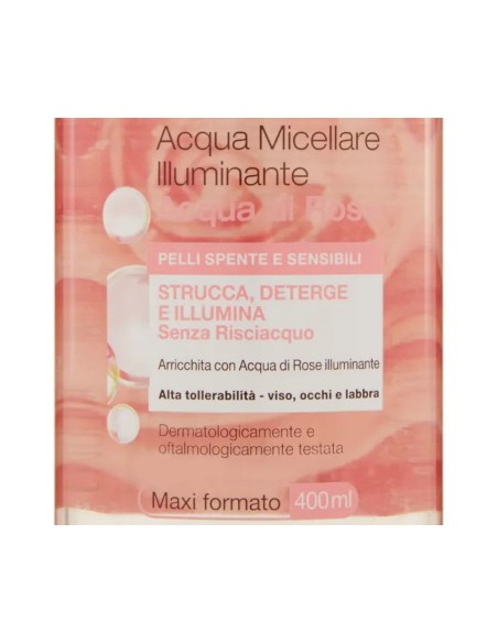 garnier skin active acqua micellare - 400ml - illuminante- acqua di rose: tuttocasashop.it: igiene e cura della persona