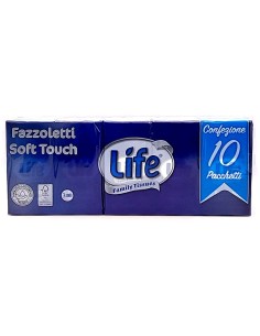 life fazzoletti da naso di carta - 3 veli - 10 pacchetti da 9 pezzi: tuttocasashop.it: carta & monouso