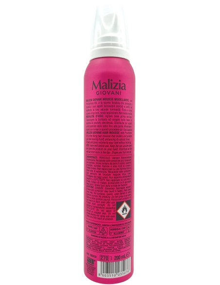 malizia giovani spuma per capelli 200ml - forte: tuttocasashop.it: igiene e cura della persona