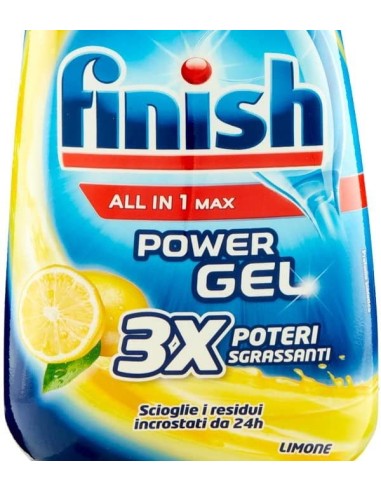 finish power gel detersivo lavastoviglie - 600ml 30 lavaggi - limone: tuttocasashop.it: pulizia e cura della casa