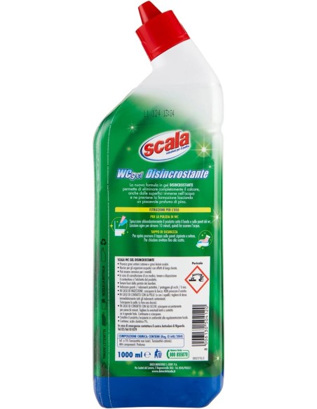 scala wc gel disincrostante - 1 litro - igienizzante - anticalcare: tuttocasashop.it: pulizia e cura della casa