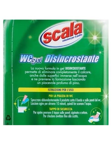 scala wc gel disincrostante - 1 litro - igienizzante - anticalcare: tuttocasashop.it: pulizia e cura della casa