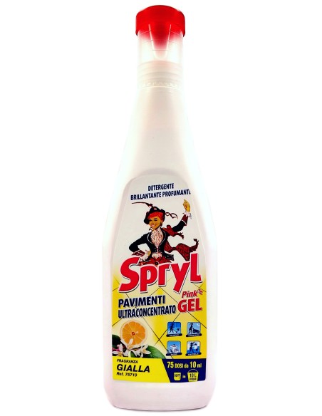 spryl gel detergente pavimenti profumante ultra concentrato 750ml - gialla: tuttocasashop.it: pulizia e cura della casa