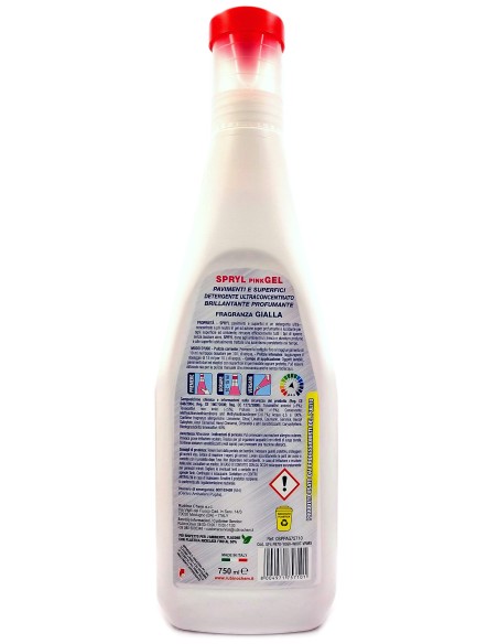 spryl gel detergente pavimenti profumante ultra concentrato 750ml - gialla: tuttocasashop.it: pulizia e cura della casa