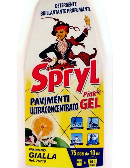 spryl gel detergente pavimenti profumante ultra concentrato 750ml - gialla: tuttocasashop.it: pulizia e cura della casa