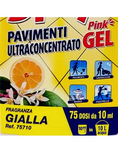 spryl gel detergente pavimenti profumante ultra concentrato 750ml - gialla: tuttocasashop.it: pulizia e cura della casa