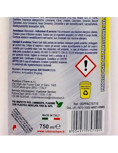 spryl gel detergente pavimenti profumante ultra concentrato 750ml - gialla: tuttocasashop.it: pulizia e cura della casa