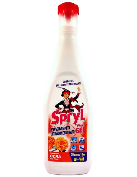 spryl gel detergente pavimenti profumante ultra concentrato 750ml - ocra: tuttocasashop.it: pulizia e cura della casa
