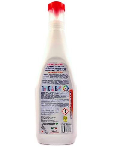 spryl gel detergente pavimenti profumante ultra concentrato 750ml - ocra: tuttocasashop.it: pulizia e cura della casa