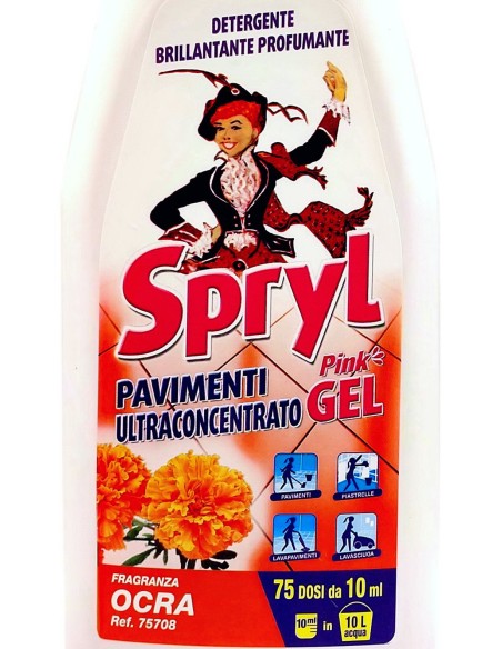 spryl gel detergente pavimenti profumante ultra concentrato 750ml - ocra: tuttocasashop.it: pulizia e cura della casa