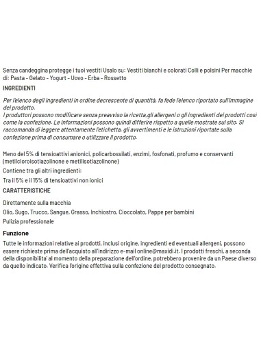 kh7 spray professionale - 750ml - smacchiatore per bucato bianchi e colorati: tuttocasashop.it: pulizia e cura della casa