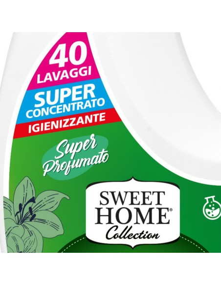 sweet home detersivo liquido per bucato 40 lavaggi 2 litri - muschio bianco: tuttocasashop.it: prodotti per bucato e tessuti