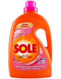sole detersivo lavatrice liquido - 41 lavaggi 1845ml - potere smacchiante: tuttocasashop.it: prodotti per bucato e tessuti