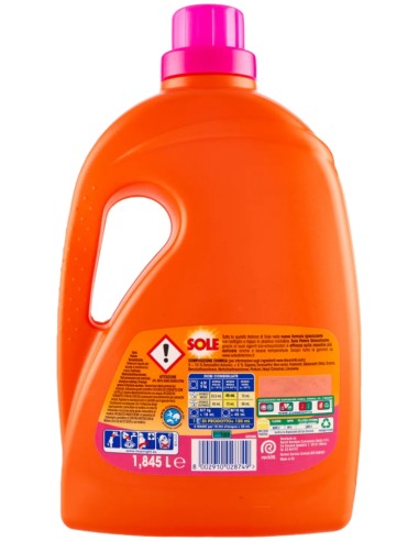 sole detersivo lavatrice liquido - 41 lavaggi 1845ml - potere smacchiante: tuttocasashop.it: prodotti per bucato e tessuti