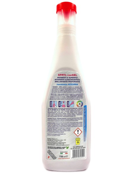 spryl gel detergente pavimenti profumante ultra concentrato 750ml - azzurra: tuttocasashop.it: pulizia e cura della casa