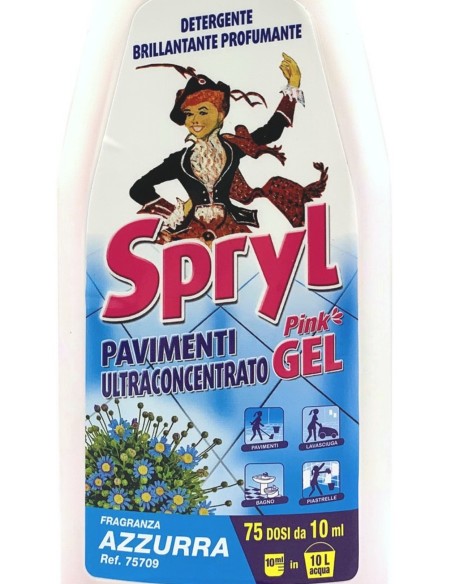 spryl gel detergente pavimenti profumante ultra concentrato 750ml - azzurra: tuttocasashop.it: pulizia e cura della casa