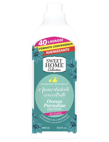 sweet home ammorbidente concentrato - 40 lavaggi - 1 litro - ocean paradise: tuttocasashop.it: prodotti per bucato e tessuti