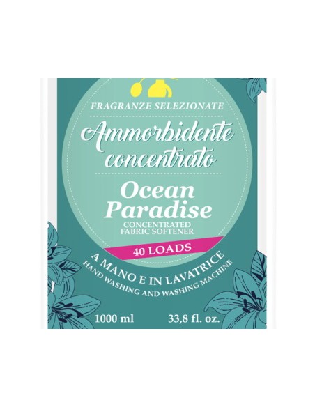 sweet home ammorbidente concentrato - 40 lavaggi - 1 litro - ocean paradise: tuttocasashop.it: prodotti per bucato e tessuti