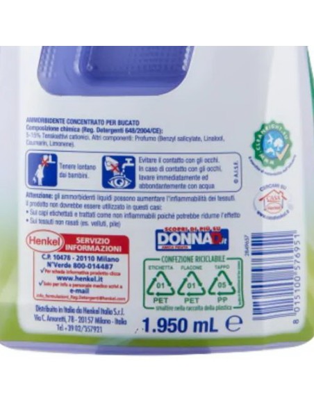 vernel ammorbidente concentrato - 78 lavaggi - 1950ml - lavanda: tuttocasashop.it: prodotti per bucato e tessuti
