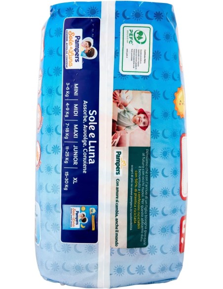 pampers sole e luna mutandino - 14 pannolini taglia 5 junior 12-18kg: tuttocasashop.it: igiene e cura della persona