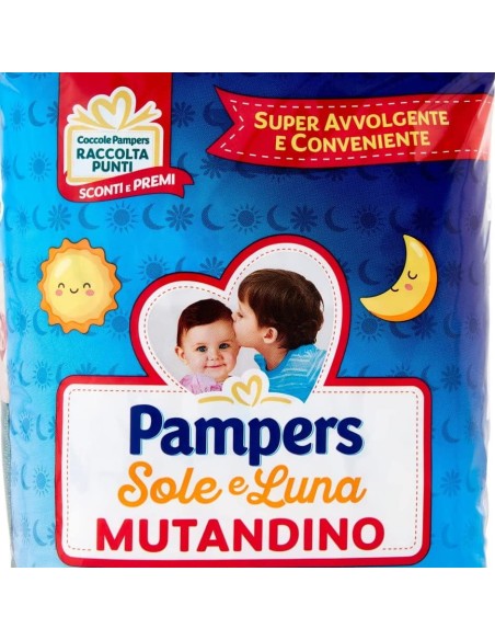 pampers sole e luna mutandino - 14 pannolini taglia 5 junior 12-18kg: tuttocasashop.it: igiene e cura della persona