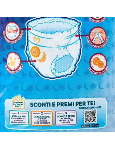 pampers sole e luna mutandino - 14 pannolini taglia 5 junior 12-18kg: tuttocasashop.it: igiene e cura della persona