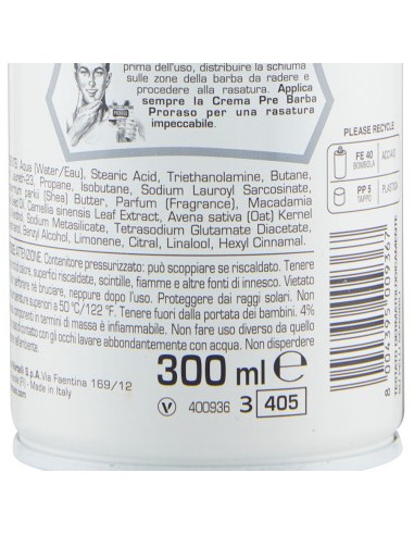 proraso schiuma da barba - 300ml - pelli sensibili - te' verde e avena: tuttocasashop.it: igiene e cura della persona