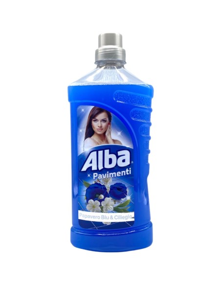 alba pavimenti detergente liquido - 1 litro - papavero blu & ciliegio: tuttocasashop.it: pulizia e cura della casa