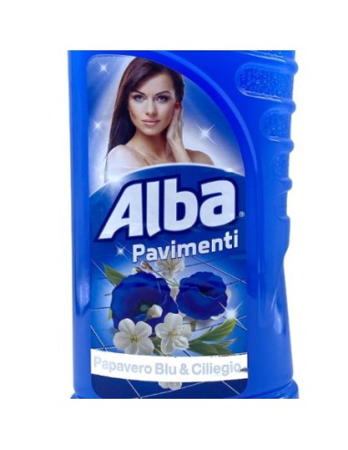 alba pavimenti detergente liquido - 1 litro - papavero blu & ciliegio: tuttocasashop.it: pulizia e cura della casa