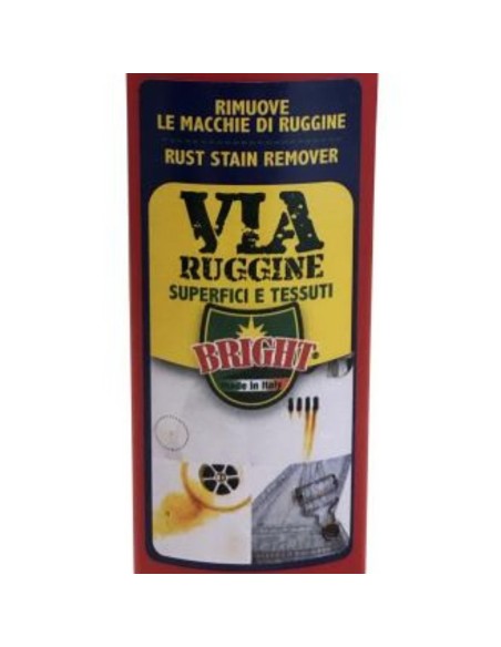 bright via ruggine superfici e tessuti - 75ml - levaruggine: tuttocasashop.it: prodotti per bucato e tessuti
