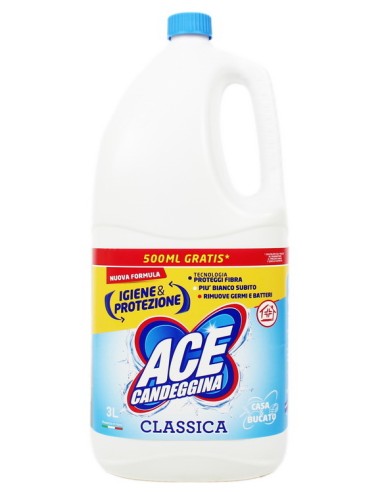 ace candeggina per bucato e casa 3000ml - classica - normale: tuttocasashop.it: prodotti per bucato e tessuti