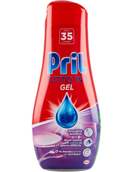 pril tutto in 1 gel detergente lavastoviglie - 35 lavaggi - 630ml - classico: tuttocasashop.it: pulizia e cura della casa