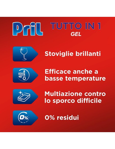pril tutto in 1 gel detergente lavastoviglie - 35 lavaggi - 630ml - classico: tuttocasashop.it: pulizia e cura della casa