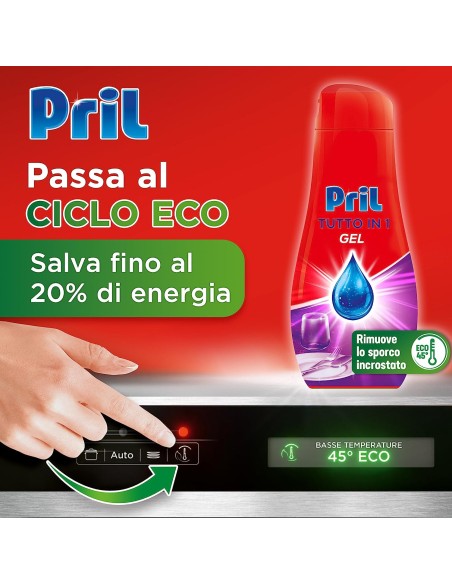 pril tutto in 1 gel detergente lavastoviglie - 35 lavaggi - 630ml - classico: tuttocasashop.it: pulizia e cura della casa