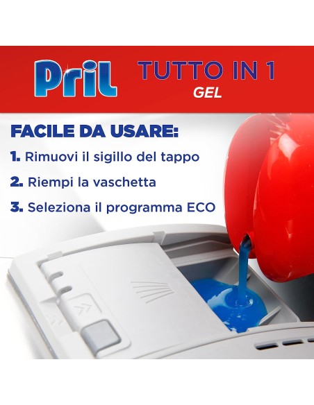 pril tutto in 1 gel detergente lavastoviglie - 35 lavaggi - 630ml - classico: tuttocasashop.it: pulizia e cura della casa