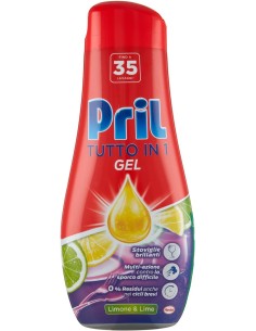 pril tutto in 1 gel detergente lavastoviglie - 35 lavaggi - 630ml - limone: tuttocasashop.it: pulizia e cura della casa