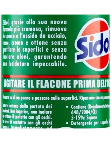 sidol lucida metalli universale - 150ml - per tutti i tipi di metallo: tuttocasashop.it: pulizia e cura della casa