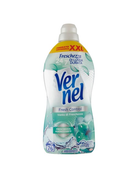 vernel ammorbidente concentrato - 78 lavaggi - 1950ml - vento di freschezza: tuttocasashop.it: prodotti per bucato e tessuti